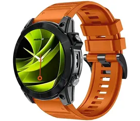 Mobile Origin Easy Strap Silikonarmband für Garmin QuickFit 20 mm, orange