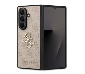 Guess PU 4G Metall Logo -Rückseite für Samsung Galaxy Z Fold 7 Pink