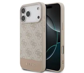 Guess PU 4G Stripe Rückseite für iPhone 17 Pro Max Pink