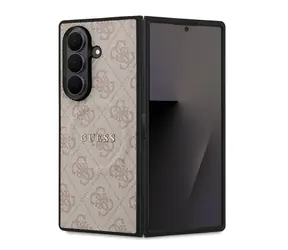 Guess PU-Leder 4G Farbring Magnetische Rückseite für Samsung Galaxy Z Fold 7 Pink