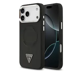 Guess PU-Leder- Logo MagSafe-Rückseite für iPhone 17 Pro Max Schwarz