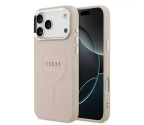 Guess PU Saffiano MagSafe Rückseite für iPhone 17 Pro Max Pink
