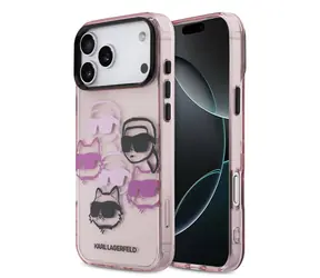 Karl Lagerfeld IML Multi K&CH Heads Rückseite für iPhone 17 Pro Max Pink