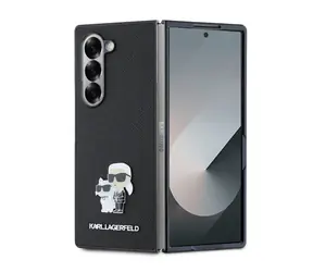 Karl Lagerfeld PU Saffiano Karl und Choupette Rückseite für Samsung Galaxy Z Fold 6 Schwarz