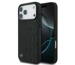 Mercedes Leder-Laurelblatt MagSafe-Rückseite für iPhone 17 Pro Max Schwarz