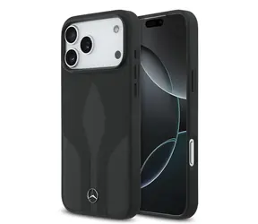 Mercedes Leather The Move MagSafe Rückseite für iPhone 17 Pro Max Schwarz
