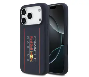 Red Bull Silikon-Rückseite mit vertikalem Logo und MagSafe-Funktion für iPhone 17 Pro Max, Marineblau
