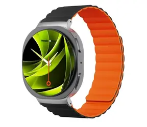 Mobile Origin Easy Strap Magnetarmband für Samsung Galaxy Watch 8, schwarz-orange