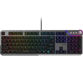 MSI STRIKE 600 SILENT grau / Gaming-Tastatur / mechanisch / KAILH Midnight Pro Silent / USB-A / RGB / CZ -Layout
