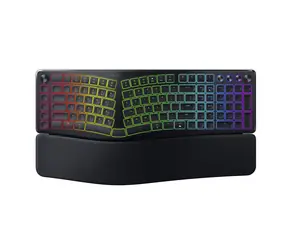 Razer Pro Type Ergo schwarz / kabellose ergonomische Tastatur / 2,4 GHz / Bluetooth / USB-C / US-Layout