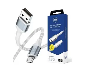 3mk Hyper Kabel N-SERIE USB-A auf Micro 1m 5V/2,4A 12W weiß