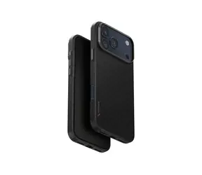UNIQ Keva Edge MagClick Ladeschutzhülle für iPhone 17 Pro Max, Carbonschwarz