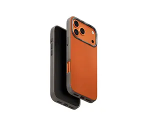 UNIQ Lyden DS MagClick Ladeschutzhülle für iPhone 17 Pro Max, Flammenorange/Flintgrau