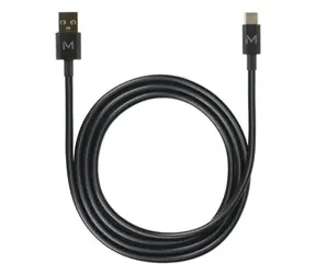 Mobilis 020013 Kabel USB-A/USB-C 15W 1m schwarz / 1x USB-C (M) / 1x USB-A (M)