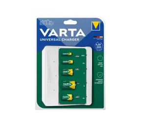 Varta Universal -Ladegerät / Akkuladegerät - 2/4 AA/AAA/C/D + 1x 9V / 100-240V / 1x USB-C