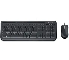 Ausgepackt - Microsoft Wired Desktop 600 DE schwarz / Kabelgebundene Tastatur und Maus / USB / 800 DPI / GE-Layout / ausgepackt
