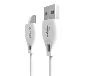 Dudao Datenkabel L4T / USB-C 2.1 A / 1 m / weiß