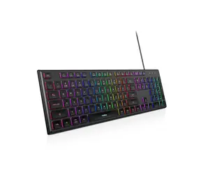 Niceboy K110 schwarz / Gaming-Tastatur / RGB-Hintergrundbeleuchtung / USB-A / CZ -Layout