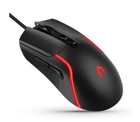 Niceboy M310 schwarz / Optische Gaming-Maus / 7200 DPI / USB-A / Hintergrundbeleuchtung / 1,5 m