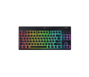 Razer BlackWidow V4 Low-Profile Tenkeyless HyperSpeed Green Switch, schwarz / kabellos. Gaming-Tastatur / mechanisch / US-Tasten
