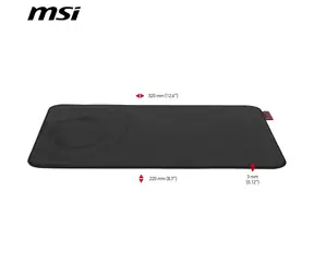 MSI AGILITY GD23 schwarzes Gaming-Mauspad / 320 x 220 x 3 mm