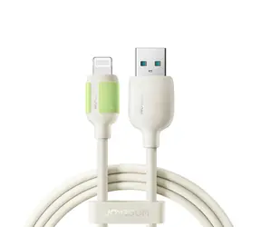 Joyroom S-A53 Ladekabel mit fluoreszierendem Stecker, USB-A (Stecker) - Lightning (Stecker), 3 A, 1,2 m, beige