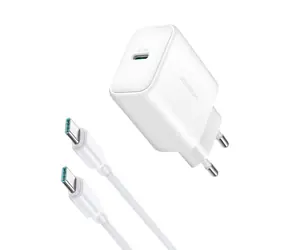 Joyroom JR-TCF24 Netzteil mit USB-C - 1 m USB-C-Kabel, weiß / USB-C / 30 W