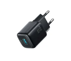 Joyroom JR-TG7 Netzteil mit USB-C - USB-C 1 m 60-W-Kabel, schwarz / USB-C + USB-A / 33 W