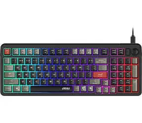 MSI FORGE GK110 schwarz / Gaming-Tastatur / kabelgebunden / Membran / RGB / USB-A / CZ+SK Layout