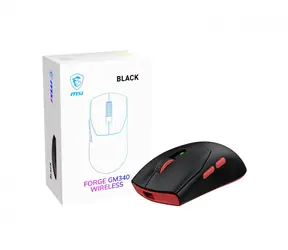 MSI FORGE 340 Kabellose Gaming-Maus, schwarz / optisch / 12.000 DPI / 6 Tasten / 2,4 GHz / Bluetooth 5.2 / USB 