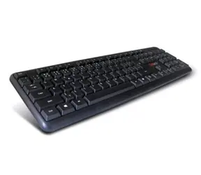 Ausgepackt - C-tech KB-102-BL Slim Tastatur / CZ/SK / PS/2 / schwarz / ausgepackt