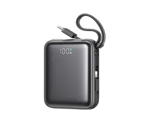 Joyroom JR-PBF27 schwarz / Powerbank / 10000 mAh / 22,5 W / 1x USB-C / 1x Lightning + 1 USB-C-Kabel