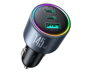 Joyroom JR-CCN07 schwarz / Kfz-Ladegerät / 145 W / 1x USB-A / 2x USB-C / USB-C-auf-USB-C-Kabel 100 W