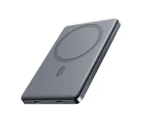 Joyroom JR-PBM08 grau / Powerbank / 5000 mAh / 2x USB-C + kabelloses Laden / MagSafe