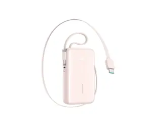 Joyroom JR-PR2L pink / Powerbank / 10000 mAh / 35 W / 1x USB-C / 2 USB-C-Kabel 
