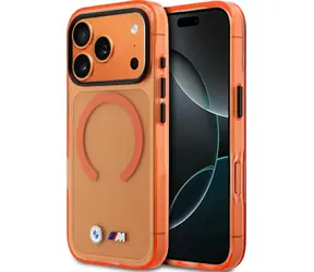 BMW Metal Logos MagSafe Rückseite für iPhone 17 Pro Max Orange