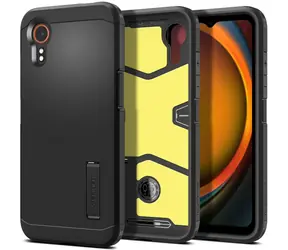 Ausgepackt - Spigen Tough Armor Schutzhülle für Samsung Galaxy Xcover 7 schwarz