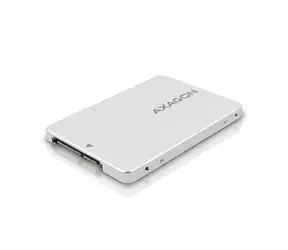 Ausgepackt - Axagon RSS-M2SD, SATA - M.2 SATA SSD, internes 2,5"-Aluminiumgehäuse, silber / ausgepackt