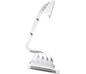Ausgepackt - Thermaltake PCI-E 4.0 Dual 90° Riser-Kabel 40 cm weiß / ausgepackt