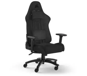 Ausgepackt - Corsair TC100 Relaxed (Stoff) schwarz / Gaming-Stuhl / Stoff / höhen- und winkelverstellbar / Belastbarkeit 120 kg / ausgepackt