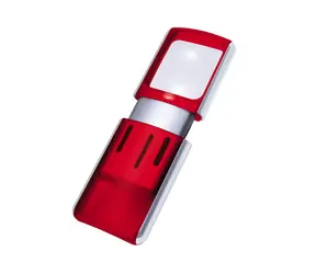 WEDO Lupe mit LED-Licht rot