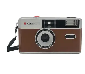 AGFAPHOTO wiederverwendbare Fotokamera 35 mm braun / Analogkamera / 31 mm Objektiv / Blitz