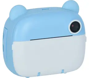 KIK Teddybär-Kamera mit Thermodrucker und Zubehör, Blau / 32 GB / Full HD