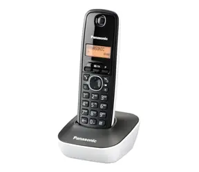 Panasonic KX-TG1611FXW schwarz-weiß / DECT-Schnurlostelefon / 1-zeiliges Display mit Hintergrundbeleuchtung / Tschechisch Menü