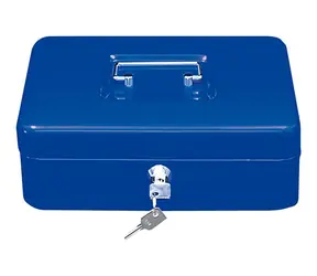 WEDO 300 Tragbare Registrierkasse blau / 5 Fächer / 1 Clip / abschließbar