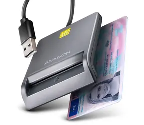 Axagon CRE-SM3T, USB-A FlatReader Kontaktkartenleser SMART (eCitizen), Kabel 1,3 m