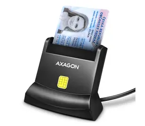 Axagon CRE-SM4N, USB-A StandReader Kontaktkartenleser SMART (eObčanka), Kabel 1,3 m