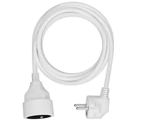 Solight Verlängerungskabel - 1 Steckdose 3M weiß / 3 x 1,5mm2