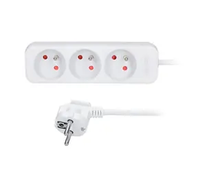Solight Verlängerungskabel 3 Steckdosen 3M weiß / 3 x 1,5mm2