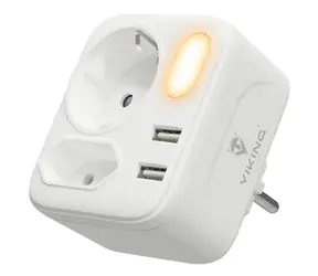Viking AC22 Netzteil weiß / 2x 16A + 2x USB-A